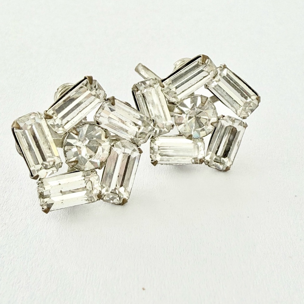 Vintage Art Deco Rhinestone Earrings